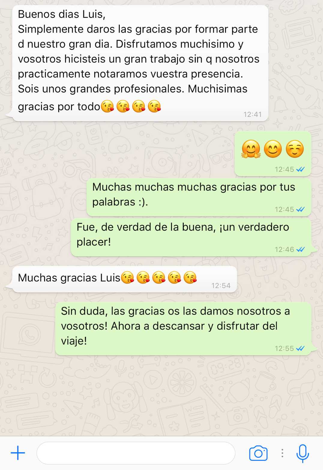Captura del testimonio de Resumen de comentario de Bea